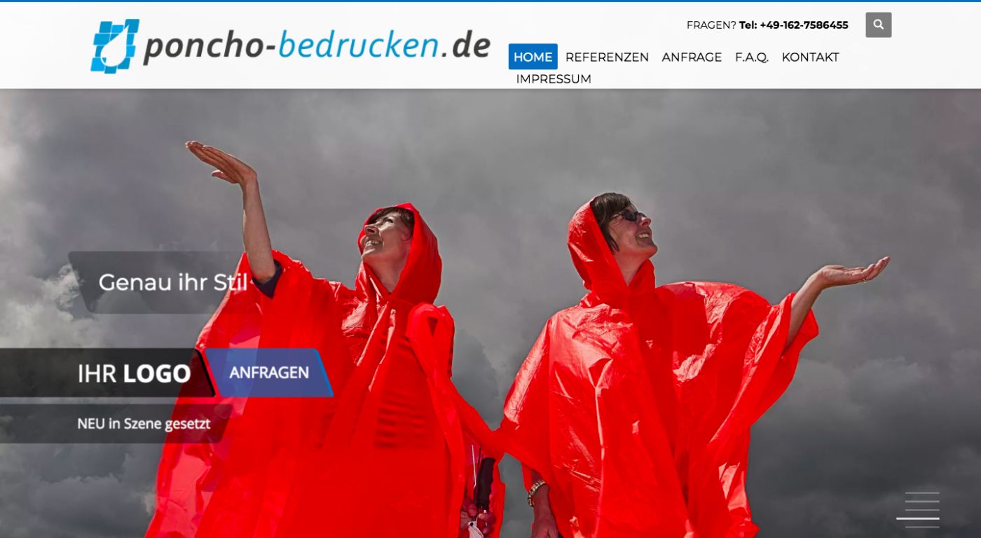 Poncho bedrucken